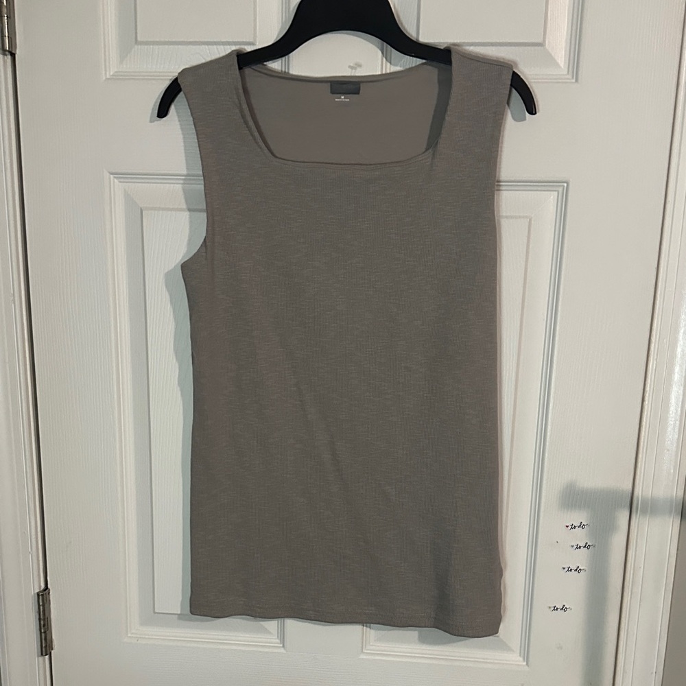 Elegant Taupe Sleeveless Tank Top New without a tag